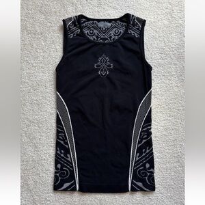 Athleta Tribal Print Muscle Tank Top Womens S Stretch Gym Train Athleisure Yoga